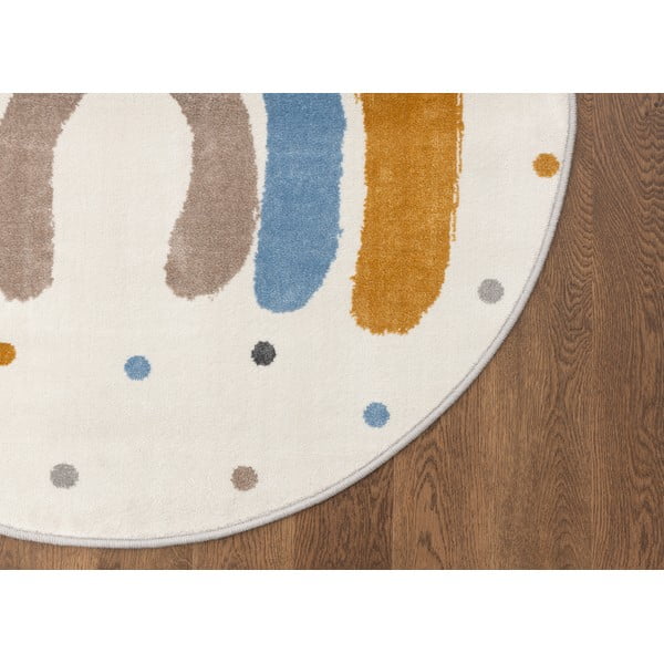 Okrovožltý/slonovinový detský koberec ø133 cm Joyful Gold – FD-image-3