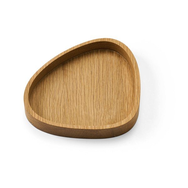 Dekoratívny drevený úložný box v prírodnej farbe 18x16x3 cm Curve M – LIND DNA-image-1