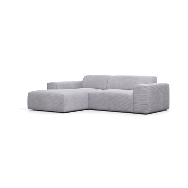 Svetlosivá menčestrová rohová pohovka Marie Claire Home Karen, 250 cm, ľavý roh-image-2