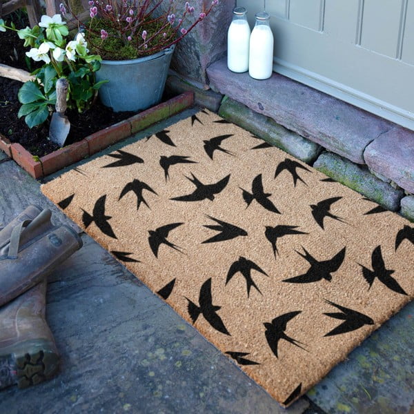 Rohožka z kokosového vlákna 40x60 cm Swallows – Artsy Doormats-image-2