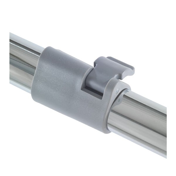 Šedý kovový teleskopický pojazdný stojan na oblečenie Twin - Wenko-image-4