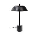 Čierna mramorová stolová lampa s kovovým tienidlom (výška 58 cm) Sayra – Kave Home