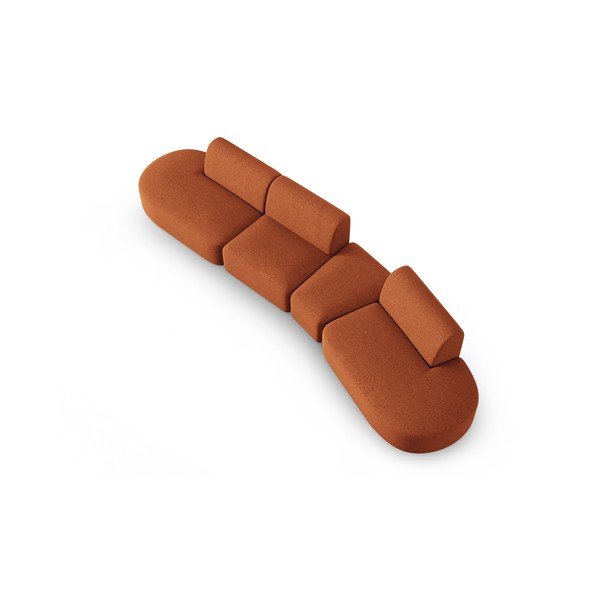 Oranžová pohovka 412 cm Shane – Micadoni Home-image-3