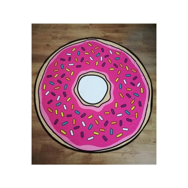 Ružová detská plážová osuška ø 150 cm Donut – JAHU collections-image-1