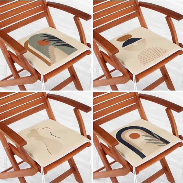Sedáky v súprave 4 ks 42x42 cm Illustrated Arch – Mila Home-image-1