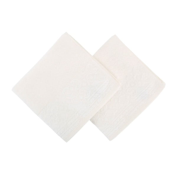 Sada 2 bielych uterákov Zarif, 50 × 90 cm