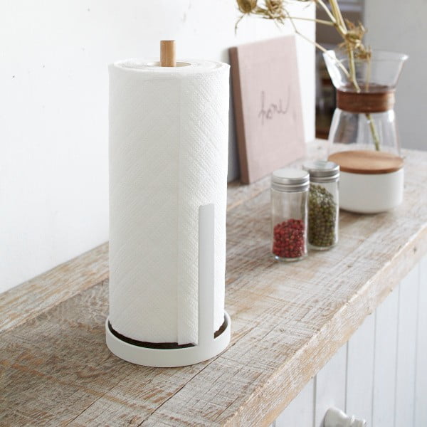Biely stojan na kuchynské papierové utierky YAMAZAKI Tosca-image-3