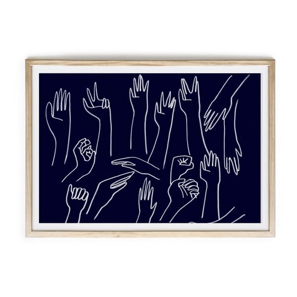 Obraz v ráme Velvet Atelier Hands, 60 × 40 cm