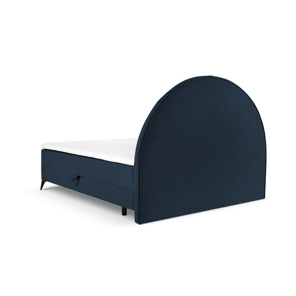 Tmavomodrá boxspring posteľ s úložným priestorom 180x200 cm Sunset – Cosmopolitan Design-image-3