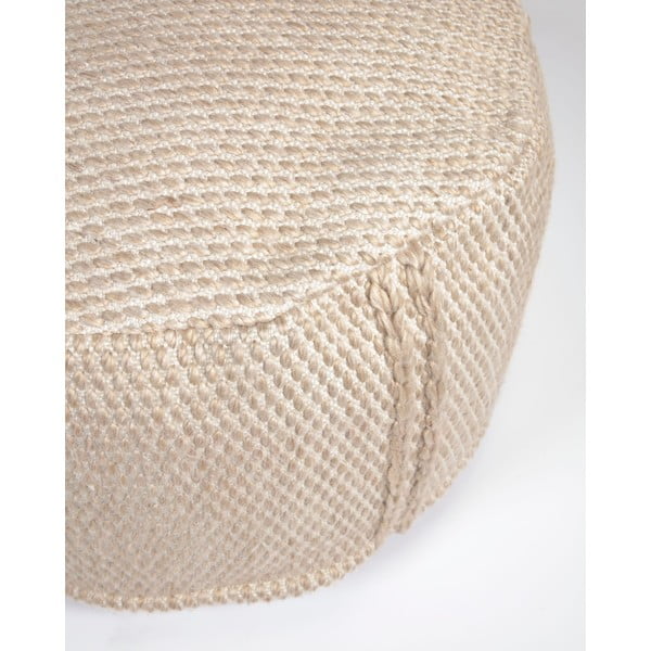 Béžový záhradný puf Kave Home Kaie, ø 62 cm-image-1