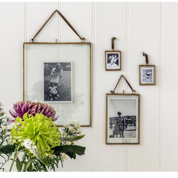 Kovový stojací rámček v zlatej farbe 20x37,5 cm – Rex London-image-3