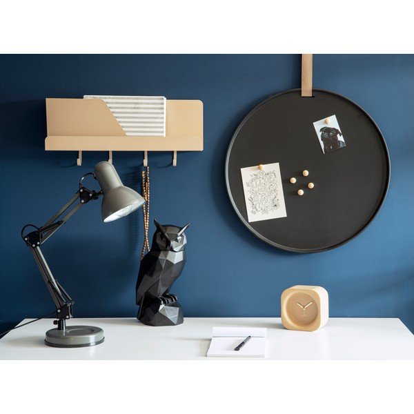 Pieskovohnedý kovový nástenný organizér s háčikmi Leitmotiv Perky, dĺžka 46 cm-image-1