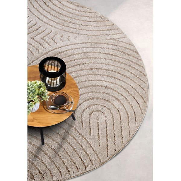 Béžový okrúhly koberec ø 160 cm Panglao New York Taupe – Elle Decoration-image-2