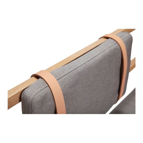 Lavica s vankúšom Hübsch Oak Bench-image-2