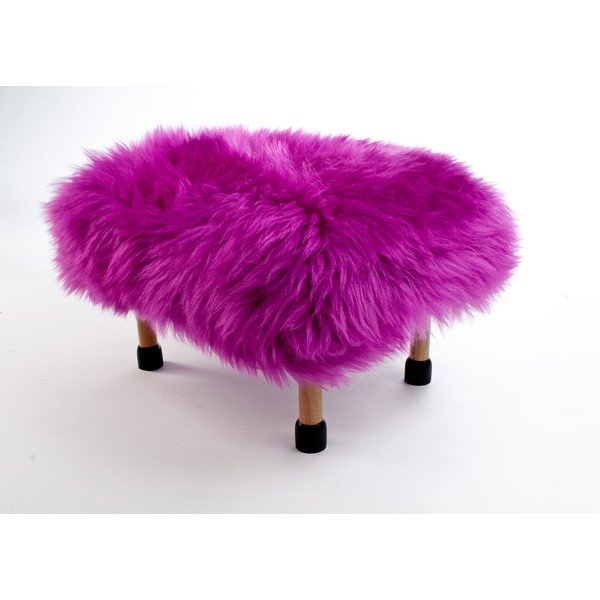 Stolička z ovčej kože Nia Cerise-image-2