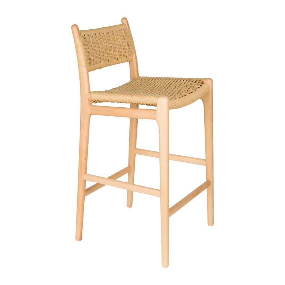 E-shop Barová stolička z bukového dreva v svetlo prírodnej farbe (výška sedadla 67,5 cm) Cecile – Dutchbone