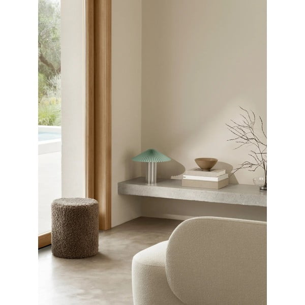 Hnedý taburet z textílie buklé Teddy – Blomus-image-1