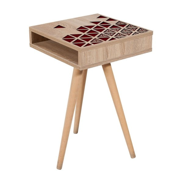 Odkladací stolík Zigon Red, 40 × 40 cm
