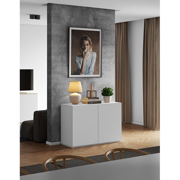 Biela komoda s dvierkami TemaHome Join, 120 x 84 cm-image-1
