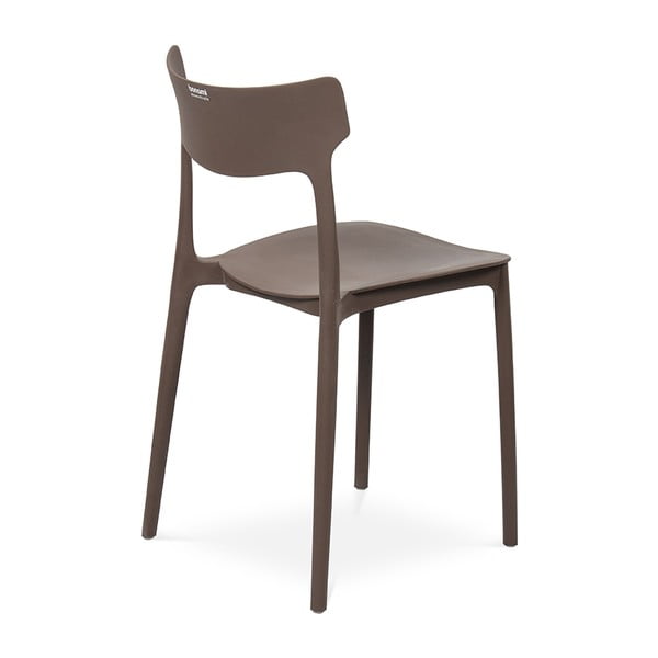 Hnedá plastová záhradná stolička Biá – Bonami Essentials-image-3