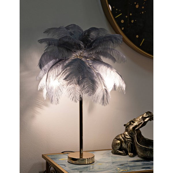Stolová lampa v sivo-zlatej farbe (výška 55 cm) Palm – Mauro Ferretti-image-1