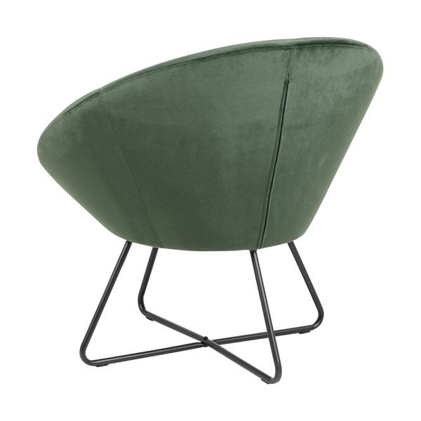 Zelené zamatové kreslo Actona Center-image-3