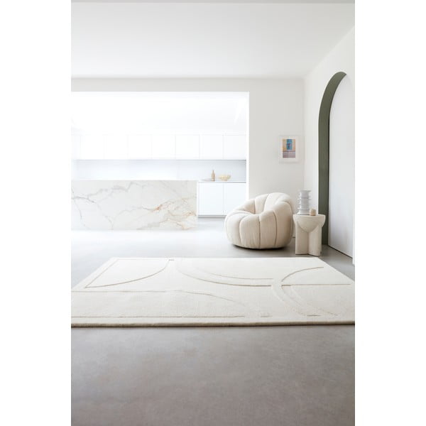 Biely vlnený koberec 200x290 cm Olsen – Asiatic Carpets-image-2