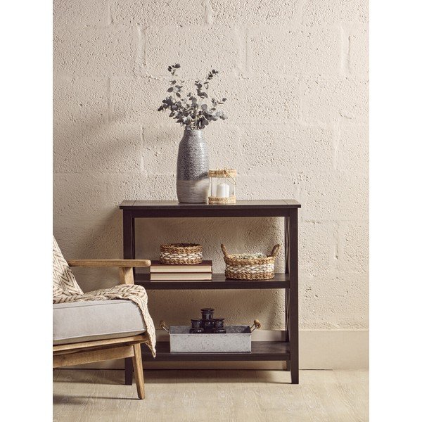 Čierny regál z borovicového dreva 40x81x81 cm Heritage – Premier Housewares-image-1