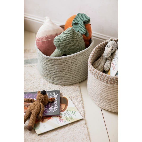 Modro-krémový prateľný ručne tkaný bavlnený koberec 90x130 cm Gastro Vintage Blue – Lorena Canals-image-4