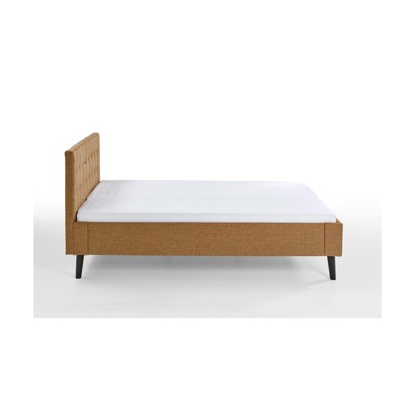 Hnedá čalúnená dvojlôžková posteľ bez roštu 140x200 cm Empire – Meise Möbel-image-4