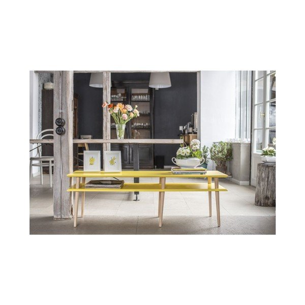 Ružový konferenčný stolík Ragaba Mugo, 139 cm-image-1
