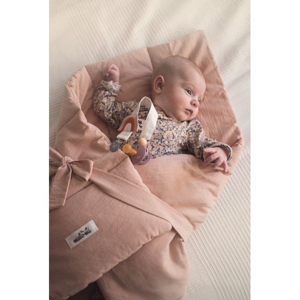 Ružová bavlnená detská deka 75x75 cm - Malomi Kids-image-1