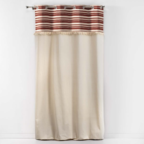 Bavlnený záves v tehlovej farbe/v prírodnej farbe 140x240 cm Atlas – douceur d'intérieur