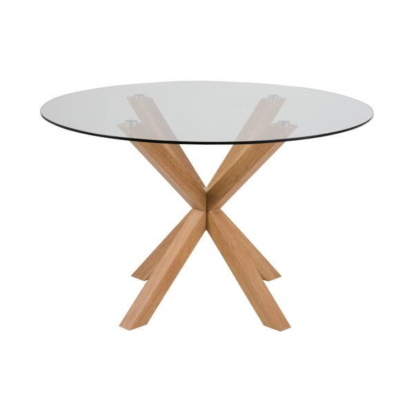 Jedálenský stôl so sklenenou doskou Actona Heaven, ⌀ 119 cm-image-2