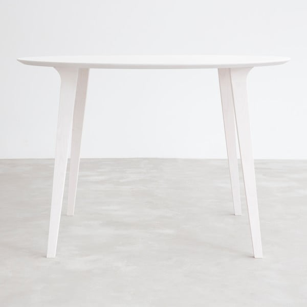 Stôl z bieleného jaseňa Stua Lau, 90 cm