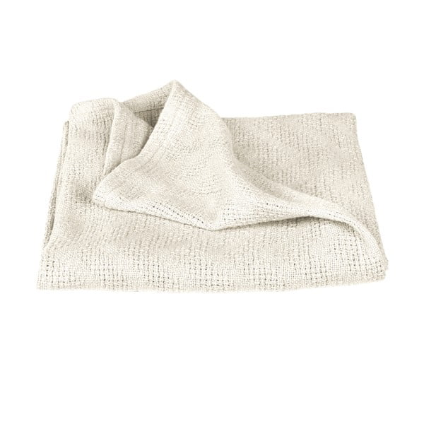 Krémová pletená detská deka z Bio bavlny 80x80 cm Seashells – Roba