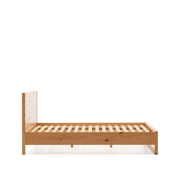 Dvojlôžková posteľ z dubového dreva s roštom 180x200 cm v prírodnej farbe Alguema – Kave Home-image-3