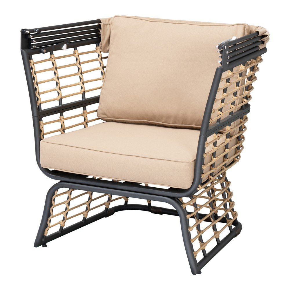 Béžové kovové záhradné kreslo Paros – Garden Pleasure