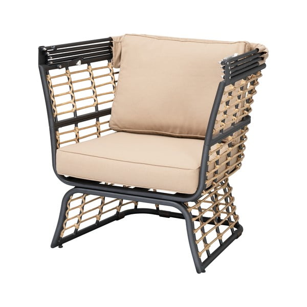 Béžové kovové záhradné kreslo Paros – Garden Pleasure-image-1