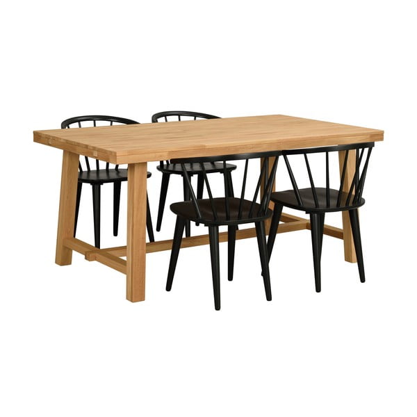 Jedálenský stôl z brúseného dubového dreva Rowico Brooklyn, 170 x 95 cm-image-4