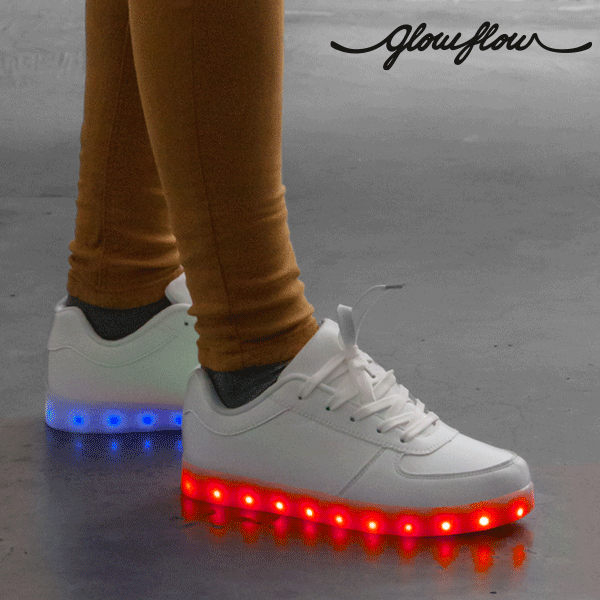 Biele LED tenisky InnovaGoods GlowFlow Trainers, veľkosť 40-image-1