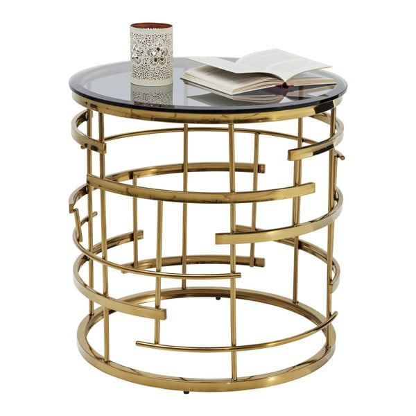 Odkladací stolík v zlatej farbe Kare Design Jupiter, ⌀ 55 cm