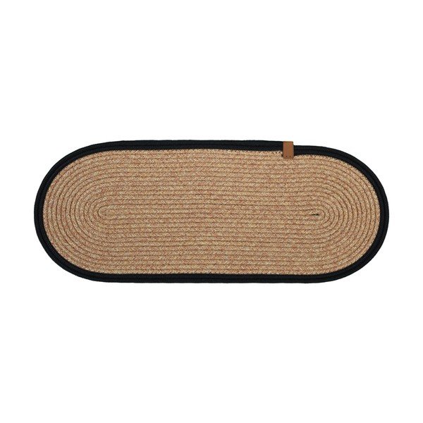 Čierne/v prírodnej farbe nášľapy na schody v súprave 16 ks 25x65 cm Milo Frame – Vitaus