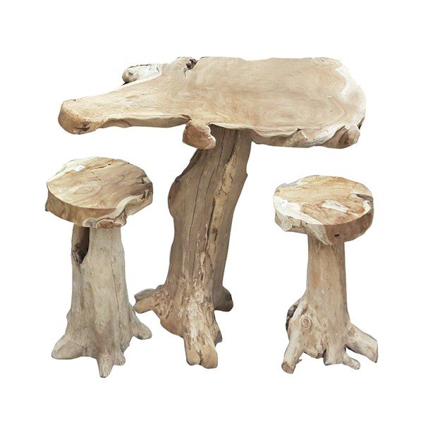 Záhradný barový stolík z tíkového dreva 95x65 cm Surga – Garden Pleasure-image-2