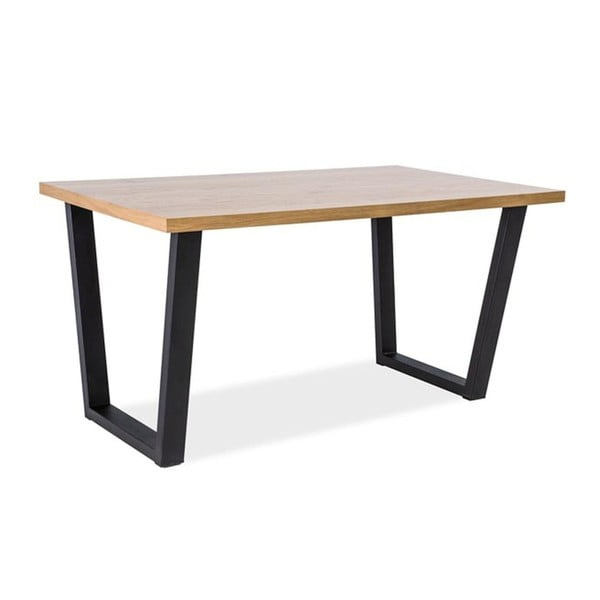 Jedálenský stôl s konštrukciou z čierno lakovanej ocele Signal Valentino, 150 cm