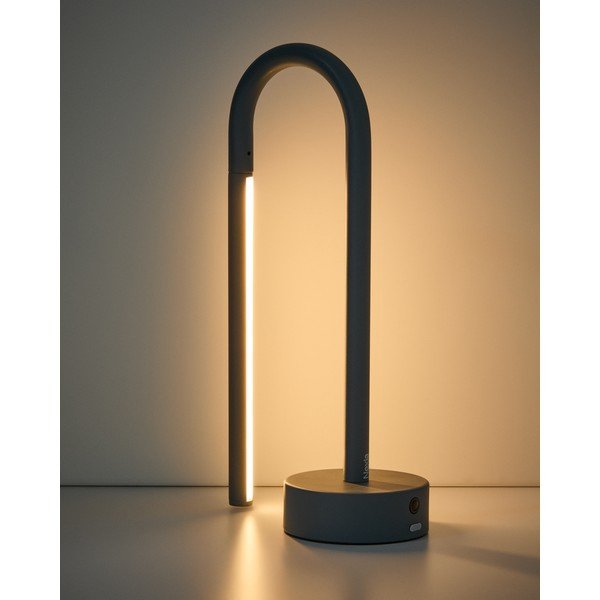 Svetlomodrá kovová LED stolová lampa (výška  30 cm) Bow – Kave Home-image-1