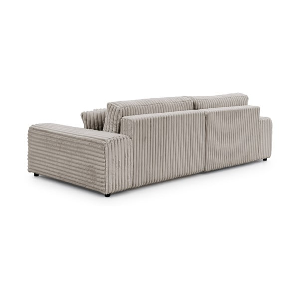 Svetlosivá menčestrová rozkladacia/s úložným priestorom rohová pohovka (ľavý roh) Sarina – Ropez-image-3