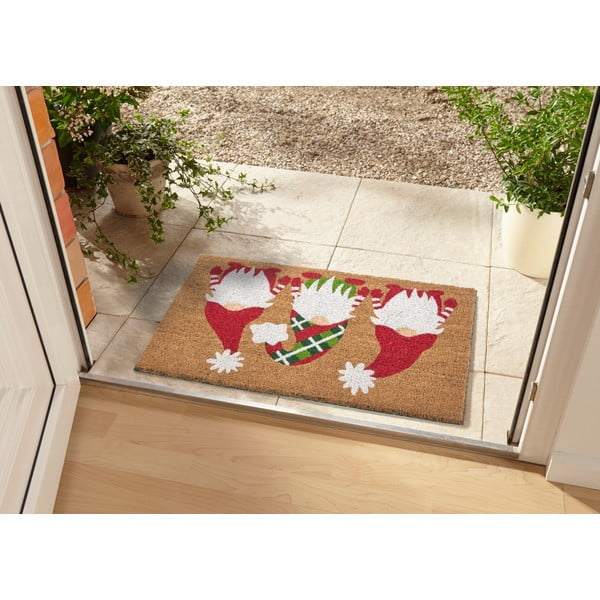 Rohožka s vianočným motívom z kokosového vlákna 45x75 cm – Hanse Home-image-1