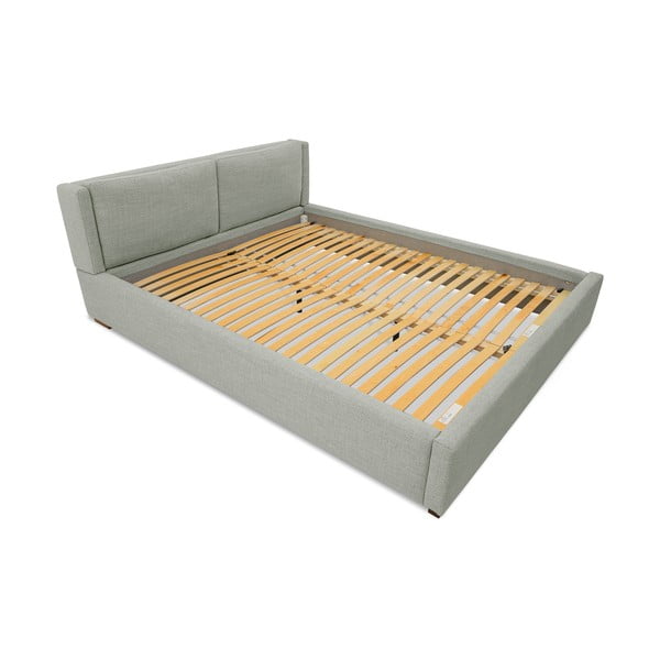 Sivá čalúnená dvojlôžková posteľ s roštom 180x200 cm Dreamer – Scandic-image-3