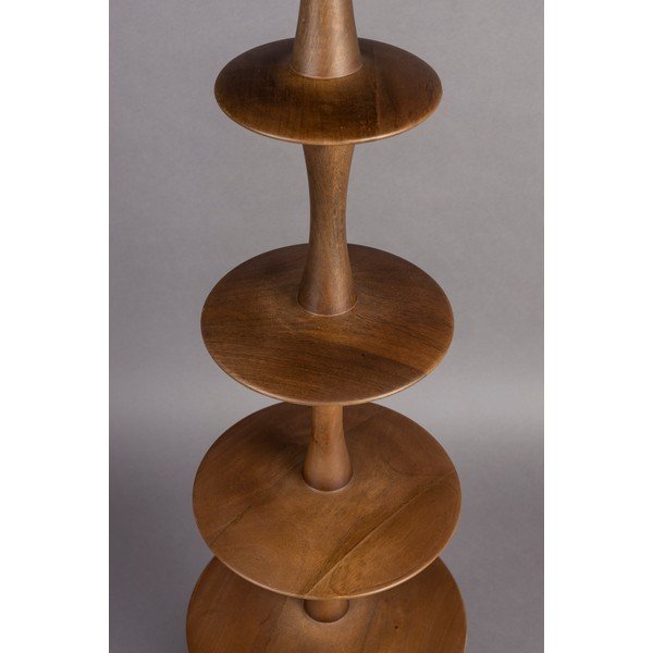 Krémová/v tmavoprírodnej farbe stojacia lampa s textilným tienidlom (výška 179 cm) Cath – Dutchbone-image-3